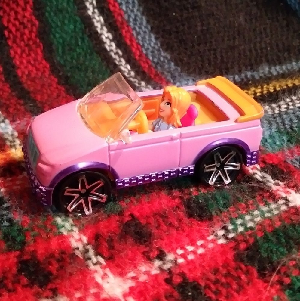 2007 Polly Pocket car #1 with 1 character EUC